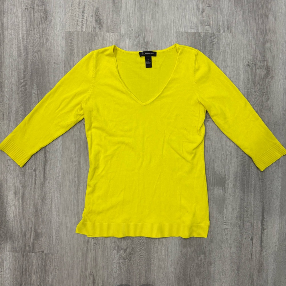 I.N.C International Concepts Women’s Yellow Long Sleeves